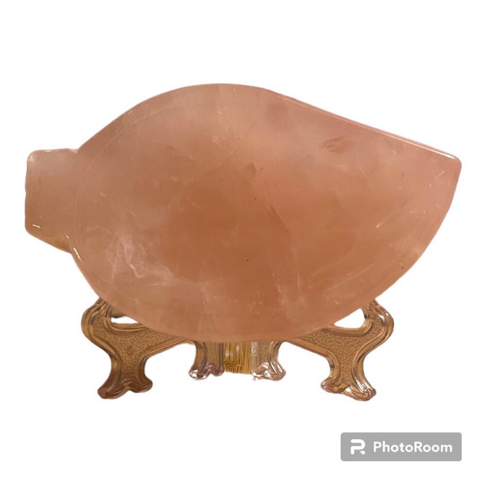 Rose Quartz Leaf Bowl